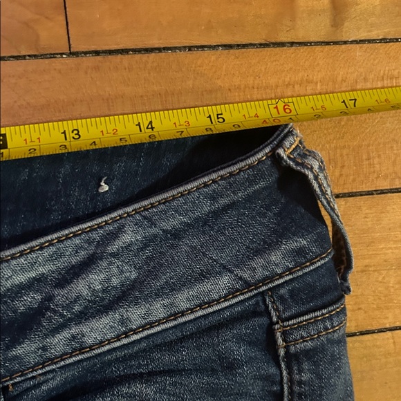 EUC American Eagle Outfitters Distressed Artist Flare Distressed Blue Jeans - Picture 11 of 13